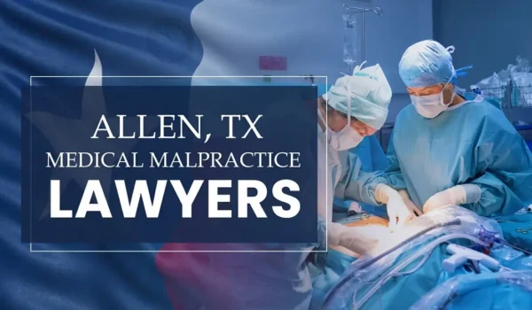 La bandera del Estado de Texas se mezcla con un entorno sanitario en Allen donde se ha producido una negligencia médica, lo que representa la necesidad de que los abogados especializados en negligencias médicas ayuden a los pacientes perjudicados por los profesionales médicos y los centros sanitarios.