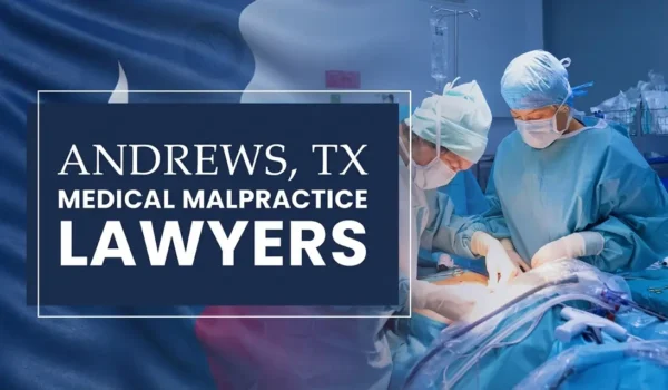 The State flag of Texas blending into a healthcare setting in Andrews where medical negligence has occurred, depicting the need for Medical Malpractice Lawyers to help patients harmed by medical professionals and healthcare facilities.
