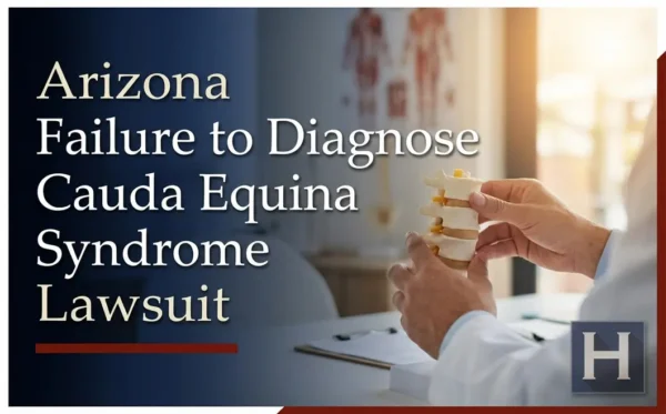 A medical professional in a white coat carefully examines a spinal model, illustrating the complexities an Arizona Failure to Diagnose Cauda Equina Syndrome lawyer navigates.