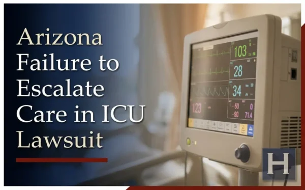 A medical monitor displays vital signs in an ICU, illustrating how an Arizona Failure to Escalate Care in ICU lawyer supports families seeking accountability.