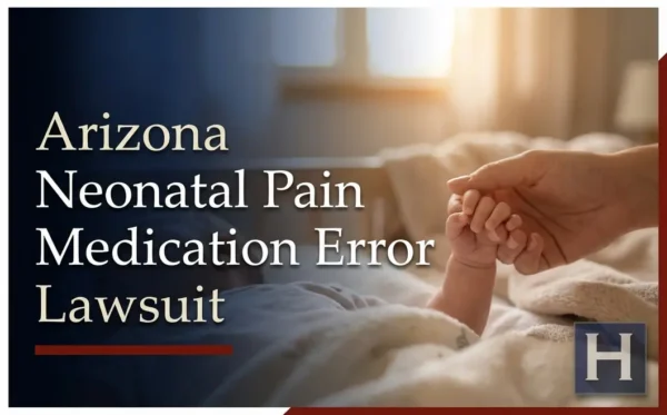 La mano de un adulto sostiene con delicadeza la manita de un recién nacido, lo que pone de relieve la preocupación de las familias de Arizona que buscan un abogado especializado en casos de errores en la medicación para el dolor neonatal.