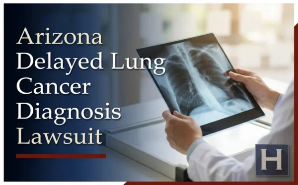 Un profesional de la salud con bata blanca examina una tableta digital en la que se muestra una radiografía de tórax, lo que pone de relieve la labor de un abogado especializado en casos de diagnóstico tardío de cáncer de pulmón en Arizona que defiende los intereses de los pacientes.