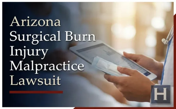 A medical professional in a white coat holds a tablet and medical device, highlighting how an Arizona Surgical Burn Injury Malpractice lawyer assists those with concerns.
