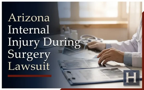 Un profesional médico revisa imágenes de rayos X y documentos en un portapapeles, lo que pone de manifiesto cuestiones que un abogado especializado en lesiones internas durante una cirugía en Arizona puede investigar.