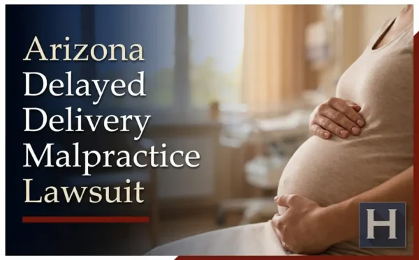 Una mujer embarazada se acaricia el vientre en un entorno médico, lo que pone de manifiesto la necesidad de que un abogado especializado en negligencia médica por retraso en el parto en Arizona evalúe los posibles errores.