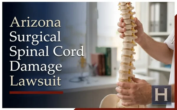 A professional holds an anatomical spine model, underscoring the complexities an Arizona Surgical Spinal Cord Damage lawyer addresses.