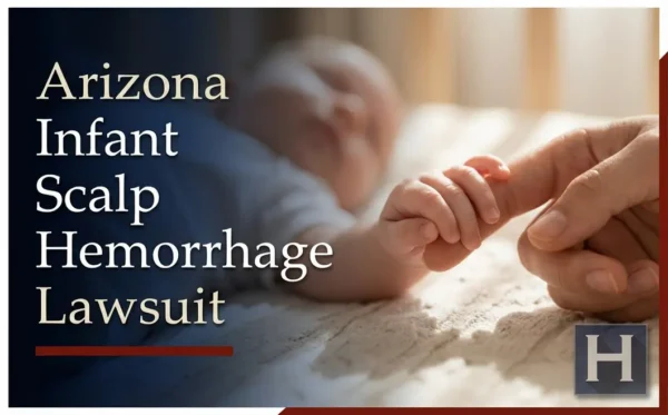 La manita de un bebé se aferra con delicadeza al dedo de un adulto, lo que ilustra el apoyo compasivo que ofrece un abogado especializado en hemorragias del cuero cabelludo en bebés de Arizona a las familias preocupadas.