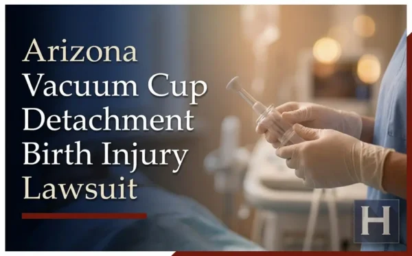 Un profesional sanitario con guantes en Arizona sostiene un dispositivo médico de succión, lo que pone de relieve los problemas que aborda un abogado especializado en lesiones durante el parto por desprendimiento de la ventosa.
