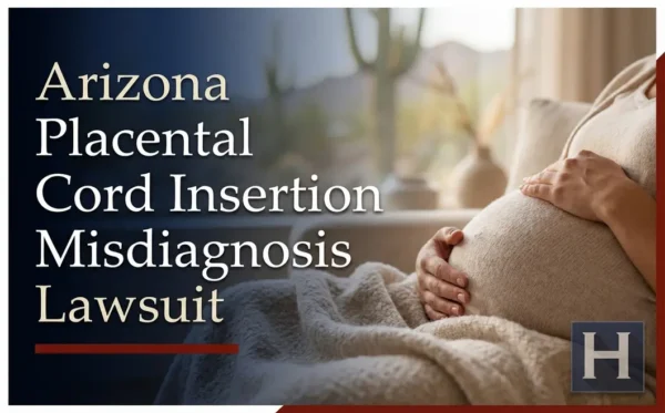 A pregnant person in a serene setting holds their belly, reflecting the dedicated advocacy of an Arizona Placental Cord Insertion Misdiagnosis lawyer.