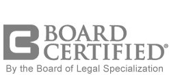 Board of legal specialization logo for board certified injury attorneys.