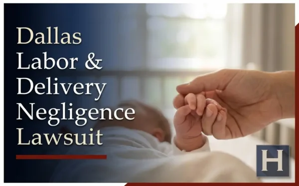 A parent's hand gently holds a newborn's tiny hand, highlighting the sensitive nature of Labor & Delivery Negligence for which a Dallas Labor & Delivery Negligence lawyer provides support.