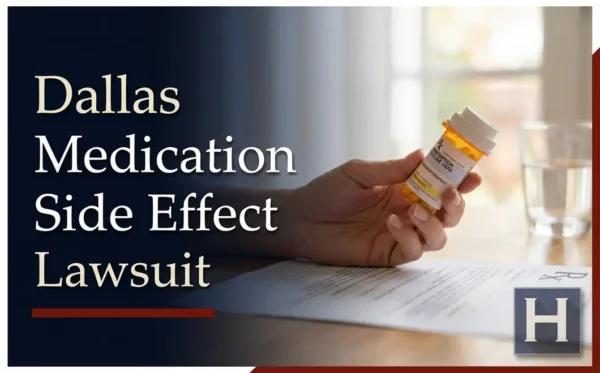 Una mano sostiene un frasco de medicamentos recetados, lo que pone de manifiesto la necesidad de contar con un abogado especializado en efectos secundarios de medicamentos en Dallas para aquellas personas que tengan dudas sobre la seguridad de los fármacos.