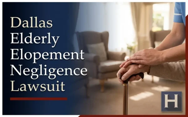 A caregiver's hands gently support an elderly person holding a cane, illustrating potential concerns for which a Dallas Elderly Elopement Negligence lawyer can provide guidance.