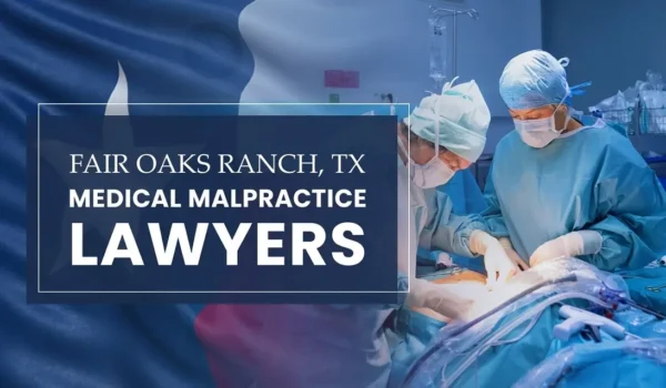 The State flag of Texas blending into a healthcare setting in Fair Oaks Ranch where medical negligence has occurred, depicting the need for Medical Malpractice Lawyers to help patients harmed by medical professionals and healthcare facilities.