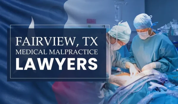 La bandera del Estado de Texas se mezcla con un entorno sanitario en Fairview donde se ha producido una negligencia médica, lo que representa la necesidad de que los abogados especializados en negligencias médicas ayuden a los pacientes perjudicados por los profesionales médicos y los centros sanitarios.