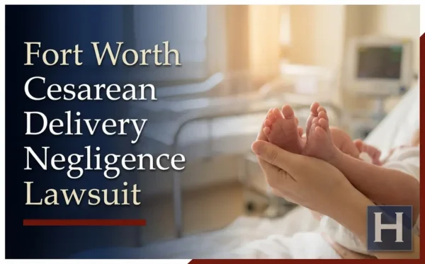 Las manos de una persona sostienen suavemente los pies de un recién nacido en un entorno hospitalario, lo que ilustra los cuidados que implica el nacimiento para las familias que buscan un abogado especializado en negligencia en partos por cesárea en Fort Worth.
