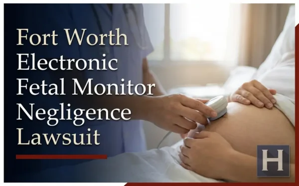 A healthcare provider performs electronic fetal monitoring on a pregnant woman's abdomen, illustrating the role of a Fort Worth Electronic Fetal Monitor Negligence lawyer.