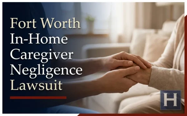 A younger person gently holds the hands of an older person in a home setting, reflecting possible concerns for a Fort Worth In-Home Caregiver Negligence lawyer.