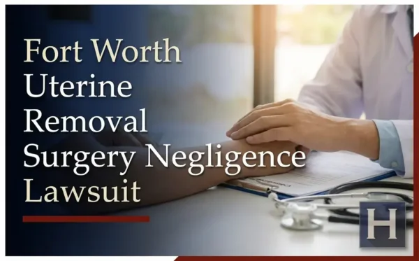 Un médico sostiene el brazo de una paciente, junto a un estetoscopio y unos documentos, lo que pone de relieve posibles casos de negligencia en una cirugía de extirpación de útero en Fort Worth que podrían ser objeto de investigación por parte de un abogado.