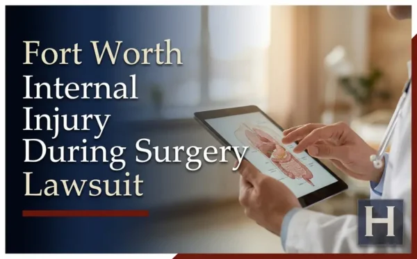 A medical professional with a stethoscope reviews an internal organ diagram on a tablet, underscoring the legal services of a Fort Worth Internal Injury During Surgery lawyer.