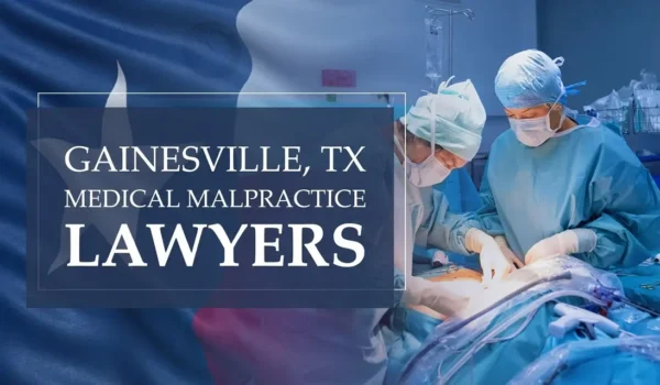 La bandera del Estado de Texas se funde con un entorno sanitario de Gainesville en el que se ha producido una negligencia médica, lo que representa la necesidad de que los abogados especializados en negligencias médicas ayuden a los pacientes perjudicados por los profesionales médicos y los centros sanitarios.