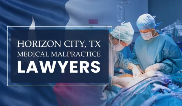 The State flag of Texas blending into a healthcare setting in Horizon City where medical negligence has occurred, depicting the need for Medical Malpractice Lawyers to help patients harmed by medical professionals and healthcare facilities.
