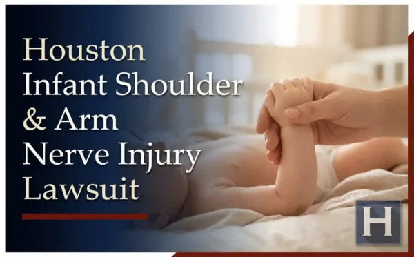 La mano de un padre sostiene con delicadeza el brazo de un bebé, lo que pone de relieve la necesidad de contar con un abogado especializado en lesiones nerviosas en hombros y brazos de bebés en Houston.
