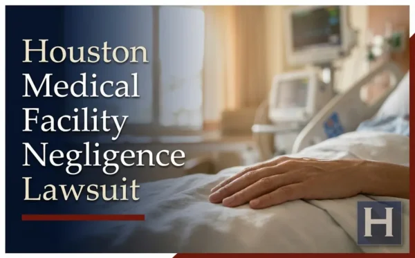 La mano de un paciente descansa sobre una cama de hospital blanca, rodeada de equipo médico en una sala luminosa, lo que ilustra las preocupaciones de un abogado especializado en negligencia médica en Houston.