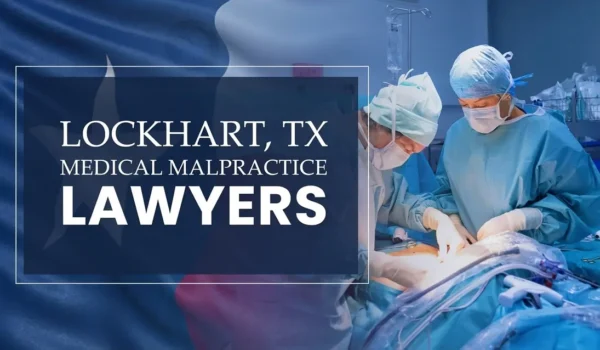 The State flag of Texas blending into a healthcare setting in Lockhart where medical negligence has occurred, depicting the need for Medical Malpractice Lawyers to help patients harmed by medical professionals and healthcare facilities.