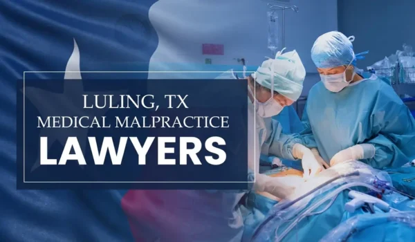 The State flag of Texas blending into a healthcare setting in Luling where medical negligence has occurred, depicting the need for Medical Malpractice Lawyers to help patients harmed by medical professionals and healthcare facilities.