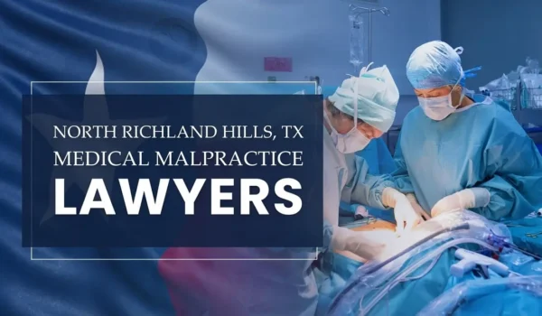 La bandera del Estado de Texas se funde con un entorno sanitario de North Richland Hills en el que se ha producido una negligencia médica, lo que representa la necesidad de que los abogados especializados en negligencias médicas ayuden a los pacientes perjudicados por los profesionales médicos y los centros sanitarios.