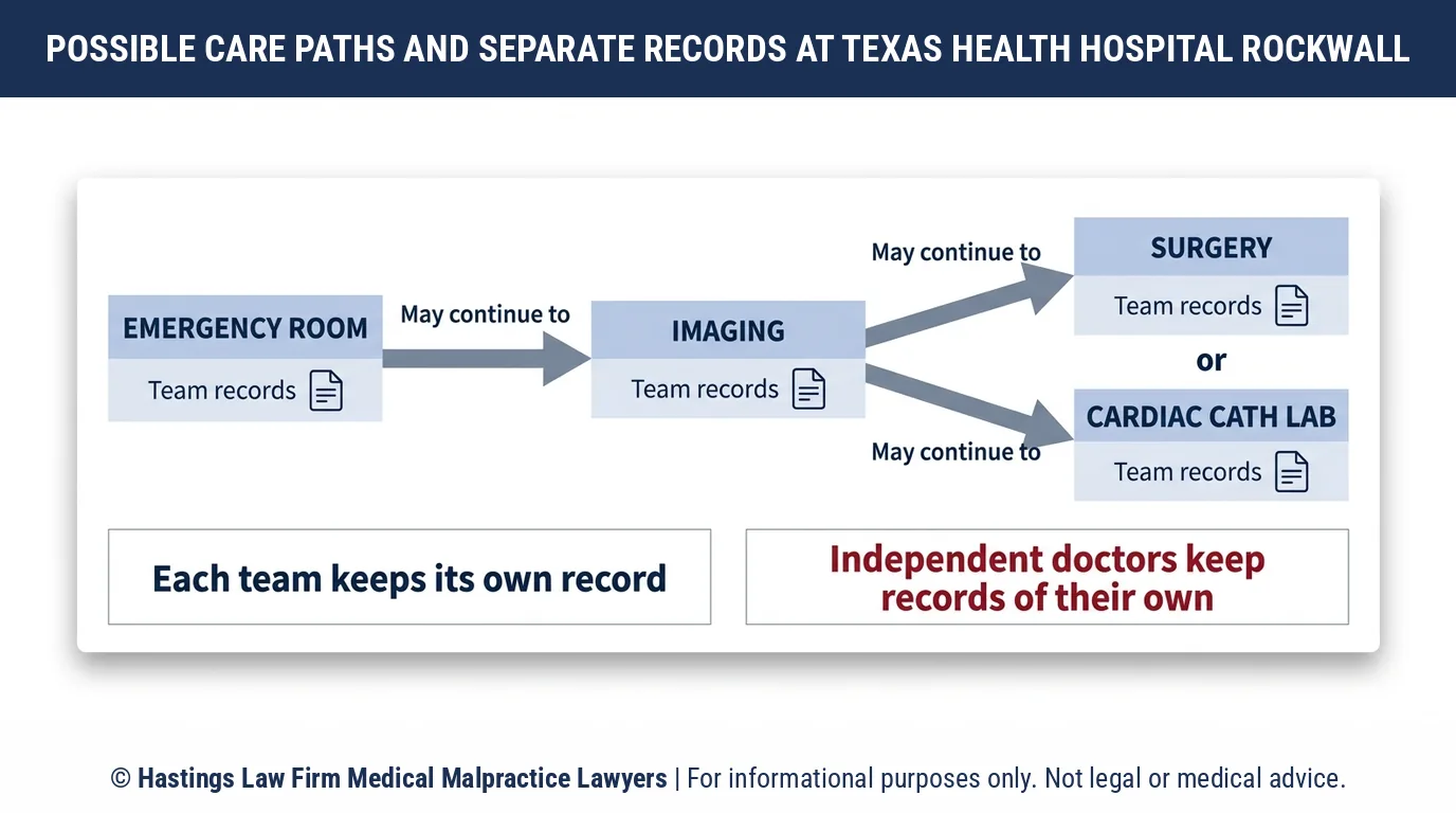 ¿Qué registros médicos recopila un abogado especializado en negligencia médica tras el tratamiento en Texas Health Hospital Rockwall, en Rockwall Texas?.