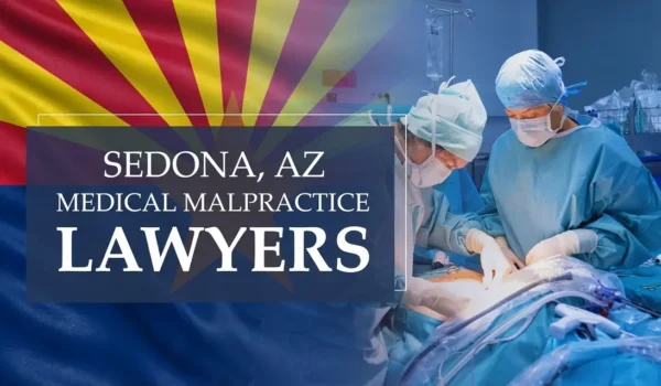 La bandera del estado de Arizona se integra en un entorno sanitario de Sedona donde se ha producido un caso de negligencia médica, lo que ilustra la necesidad de contar con abogados especializados en negligencia médica para ayudar a los pacientes que han sufrido daños a manos de profesionales médicos y centros de salud.