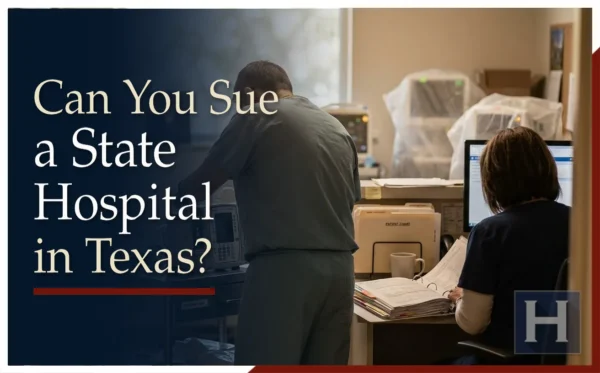 Suing a state hospital in Texas.