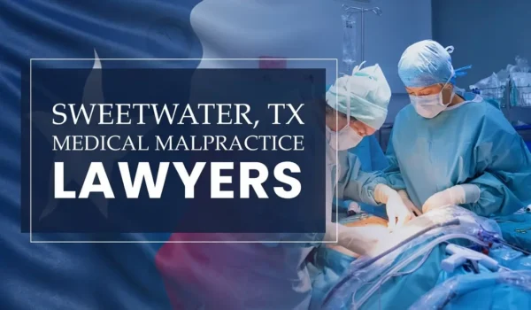 The State flag of Texas blending into a healthcare setting in Sweetwater where medical negligence has occurred, depicting the need for Medical Malpractice Lawyers to help patients harmed by medical professionals and healthcare facilities.