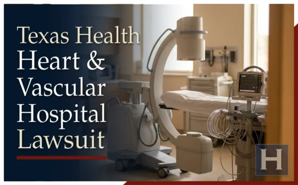 Abogado especializado en negligencia Texas médica en el Hospital Heart & Vascular de Arlington.