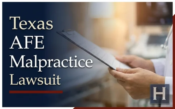 A medical professional's hands review patient records on a clipboard, illustrating the diligence of a Texas AFE Malpractice lawyer protecting the rights of affected individuals.