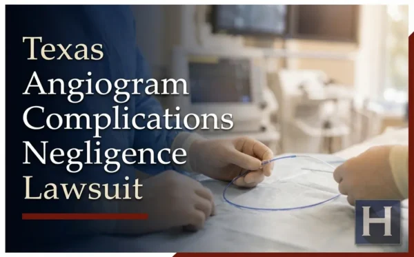 Two medical professionals in scrubs and gloves handle medical tubing, illustrating how a Texas Angiogram Complications Negligence lawyer assists individuals with legal concerns.