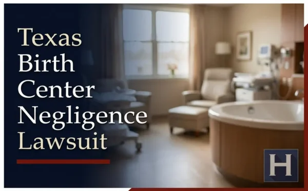 A modern birthing suite with a birthing tub and medical equipment, illustrating how a Texas Birth Center Negligence lawyer protects the rights of families.