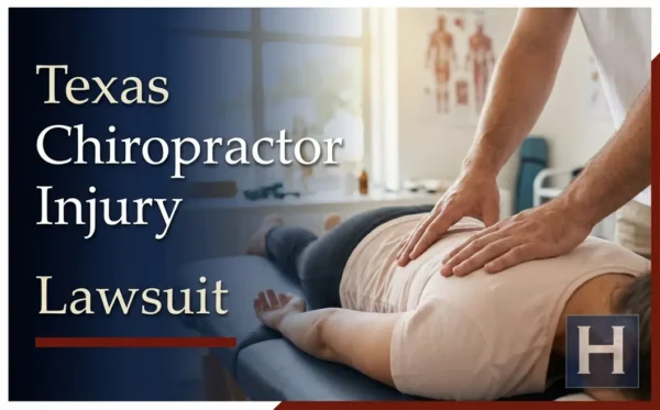 Las manos de un quiropráctico se encuentran en la zona lumbar del paciente durante un ajuste, lo que pone de manifiesto posibles preocupaciones para un abogado en relación con lesiones causadas por quiroprácticos según el principio Texas.
