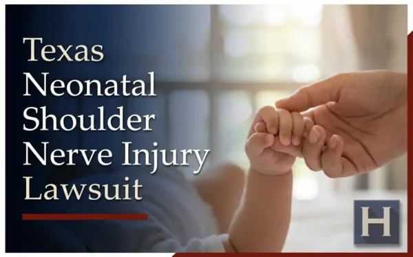 A baby's tiny hand gently holds an adult's finger, underscoring concerns for families seeking a Texas Neonatal Shoulder Nerve Injury lawyer.