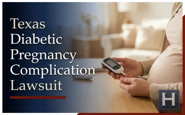 A pregnant woman monitors her blood sugar, reflecting the challenges that may lead to contacting a Texas Diabetic Pregnancy Complication lawyer.