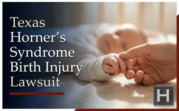 An adult hand gently holds a baby's tiny hand, underscoring the compassionate support a Texas Horner's Syndrome Birth Injury lawyer provides families.