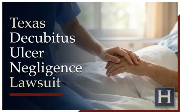 La mano de un cuidador descansa suavemente sobre la mano de un paciente de edad avanzada en un hospital Texas, lo que pone de relieve las cuestiones relacionadas con la negligencia en el tratamiento de las úlceras por presión que un abogado puede abordar.