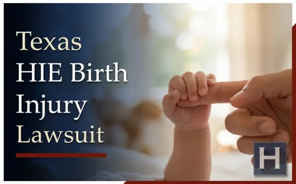 A baby's hand holds an adult's finger in a warm, comforting scene, illustrating a Texas HIE Birth Injury lawyer's support for families with concerns about medical care.