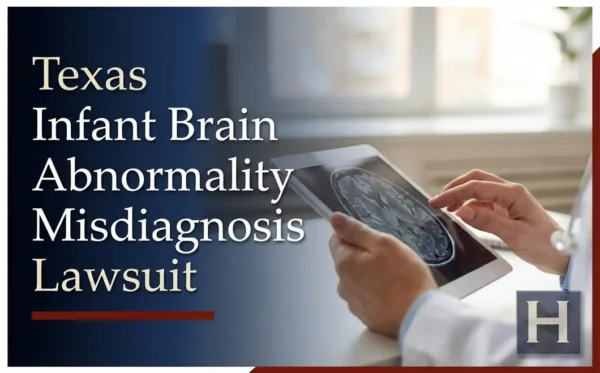 A medical professional reviews an infant brain scan on a tablet, illustrating the need for a Texas Infant Brain Abnormality Misdiagnosis lawyer.