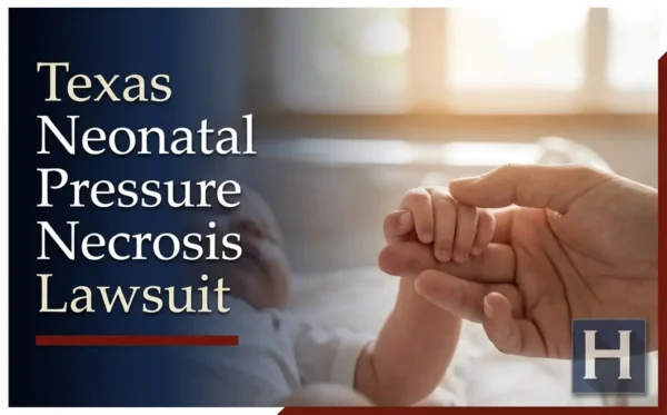 An adult hand gently holds an infant's tiny hand, illustrating the profound need for a dedicated Texas Neonatal Pressure Necrosis lawyer.