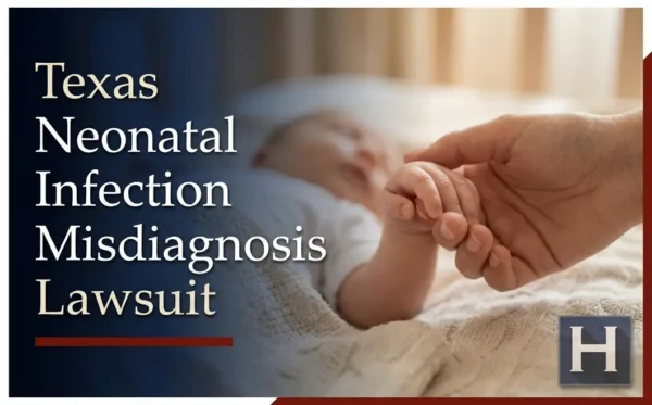La mano difuminada de un bebé sujeta con delicadeza el dedo de un adulto, lo que pone de relieve la preocupación de las familias de Texas que buscan un abogado especializado en casos de diagnóstico erróneo de infecciones neonatales.