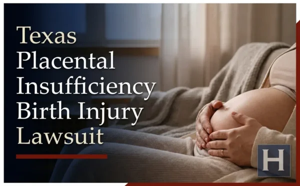 A pregnant woman gently holds her belly while sitting in soft light, illustrating concerns that may lead to a Texas Placental Insufficiency Birth Injury lawyer.