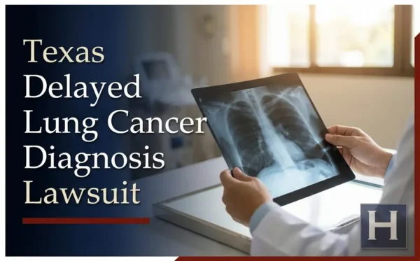 A medical professional reviews a chest X-ray in a clinic, underscoring the work of a Texas Delayed Lung Cancer Diagnosis Lawyer advocating for patient rights.